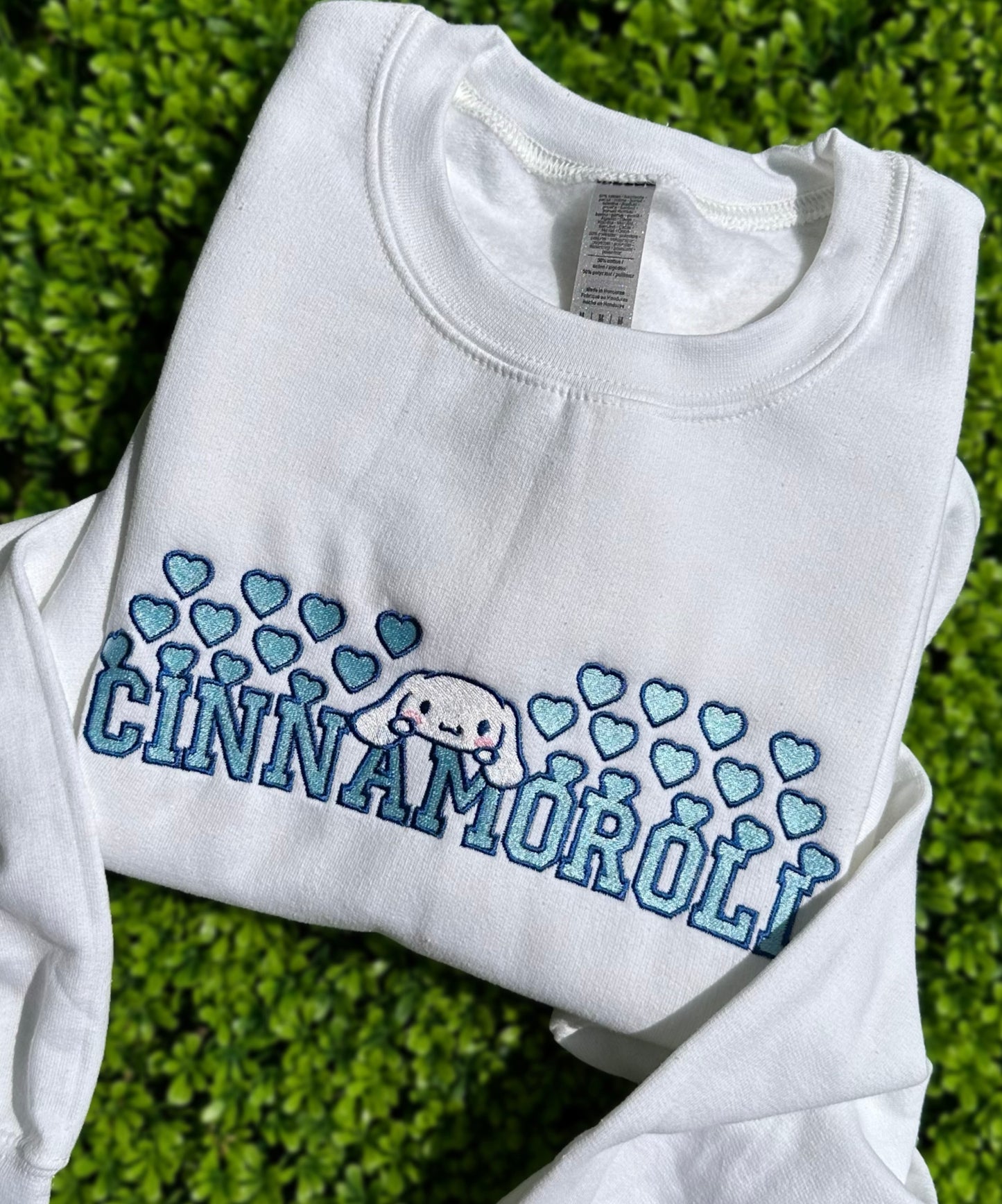 Cinnamon Hearts 8x10 Embroidery Crewneck Sweatshirt