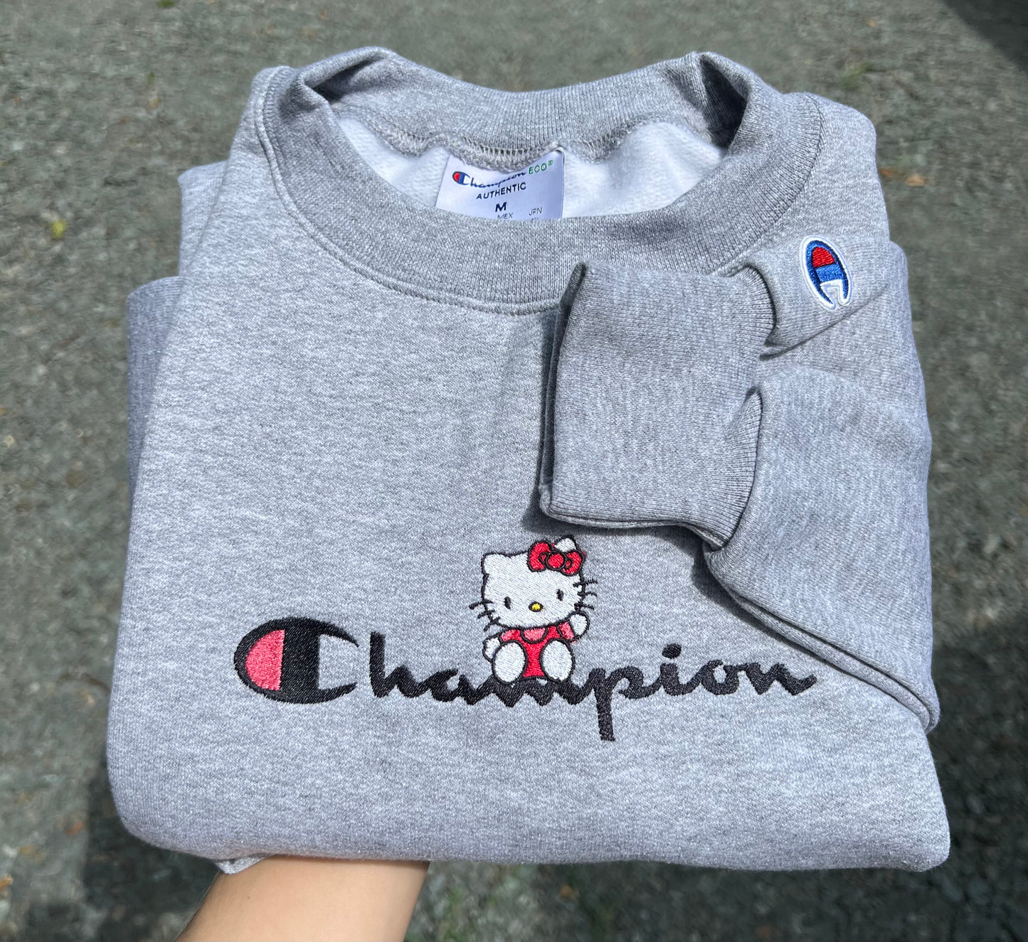Kitty x Champion Embroidery Crewneck Sweatshirt