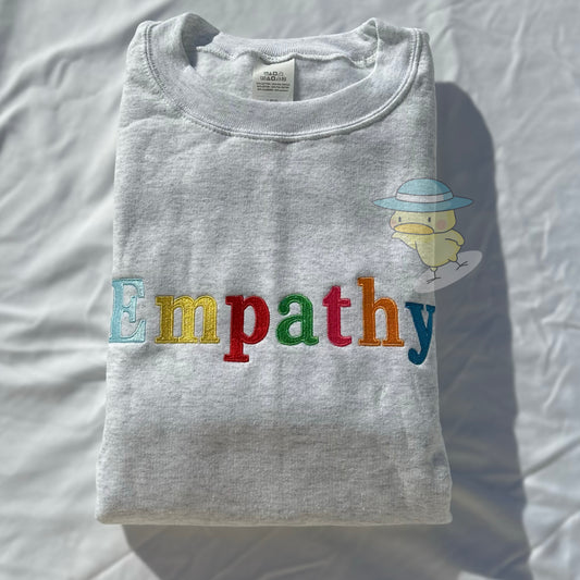 Empathy Rainbow 8x10 Embroidery Crewneck Sweatshirt