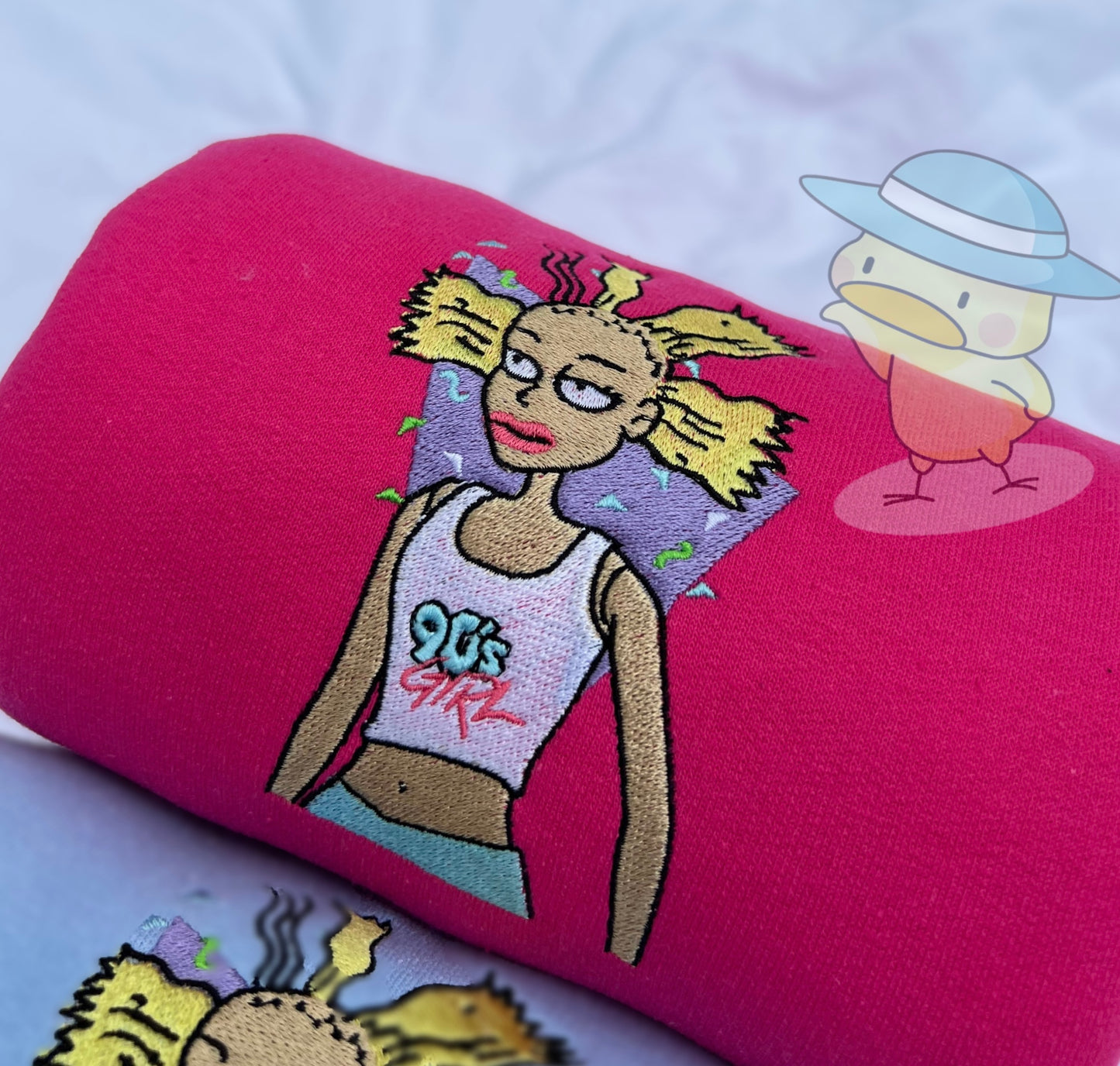 90’s Girl Cynthia Animation Embroidery Crewneck Sweatshirt