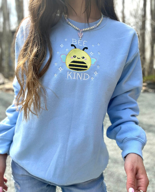 Bee Kind Squishmallow Embroidery Crewneck Sweatshirt