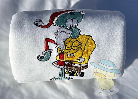 Sponge x Santa Christmas 8x10 Embroidery Crewneck Sweatshirt