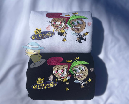 Fairy Animation Embroidery Crewneck Sweatshirt