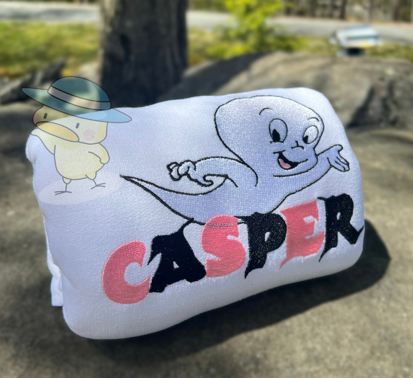 Casper Friendly Ghost Animation Embroidery Crewneck Sweatshirt