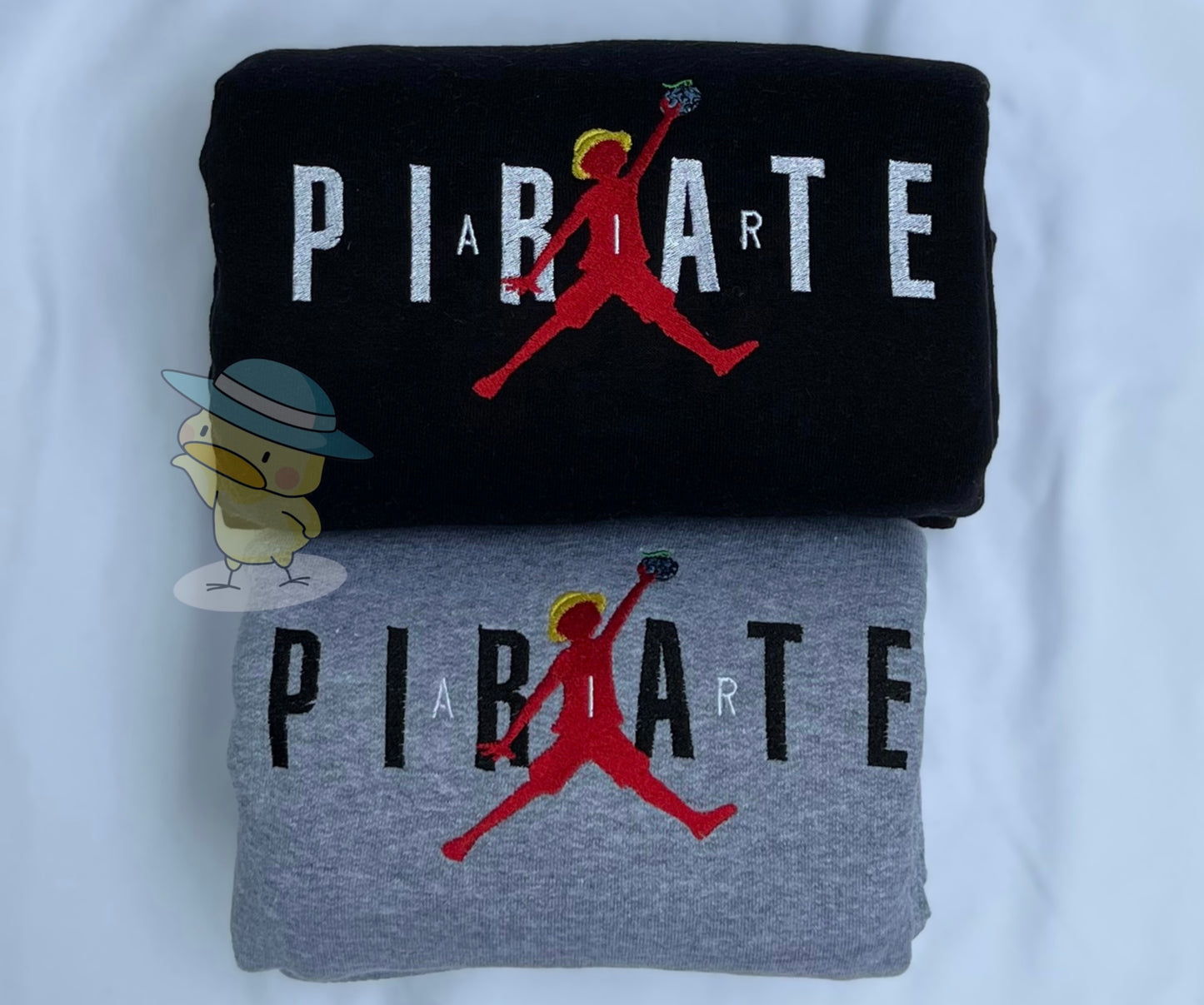 Anime Pirate Air Embroidery Crewneck Sweatshirt
