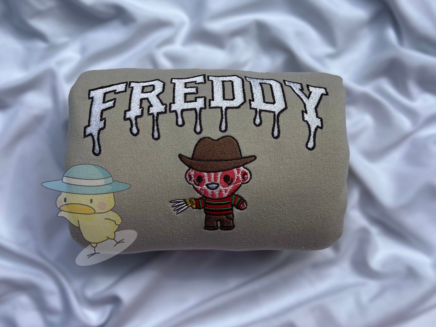Freddy Halloween Drip Embroidery Crewneck Sweatshirt