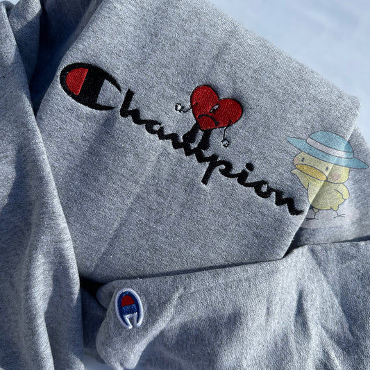 Bad Bunny x Champion Embroidery Crewneck Sweatshirt