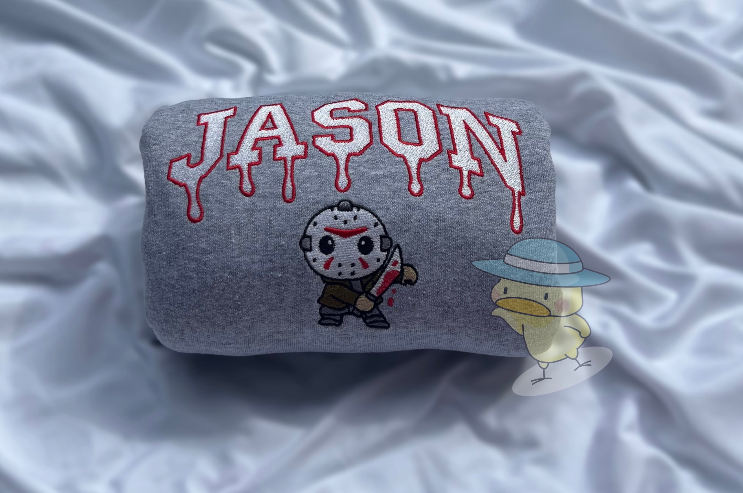 Jason Halloween Drip Embroidery Crewneck Sweatshirt – Chick's Cliques LLC